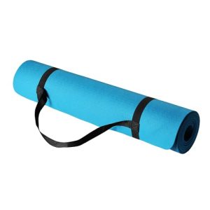 Aqua 1/4 Inch Thick TPE Exercise Yoga Mat