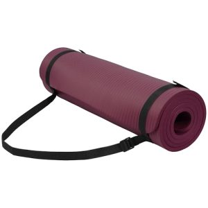 Deep Wine 1/2-Inch Extra Thick High Density Exercise Mat