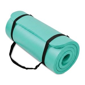Aqua Blue 1-Inch Extra Thick High Density Exercise Mat