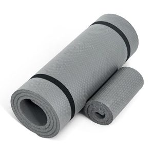 Gray 1/2-Inch High Density Exercise Yoga Mat