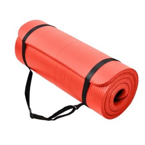Red 1-Inch Extra Thick High Density Exercise Mat
