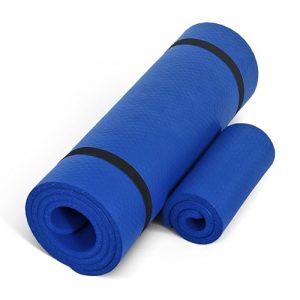 Blue 1/2-Inch High Density Exercise Yoga Mat