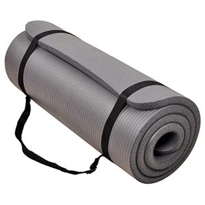 Gray 1-Inch Extra Thick High Density Exercise Mat