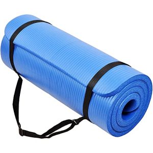 Blue 1-Inch Extra Thick High Density Exercise Mat