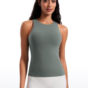Built In Bra Scoop Neck Tank