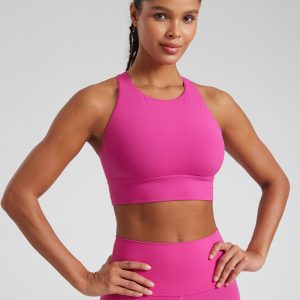High Neck Strappy Back Bra
