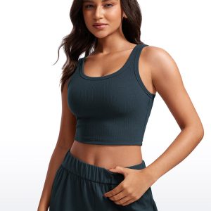 U Neck Built In Bra Tank