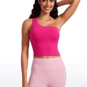 Built In Bra One Shoulder Tank