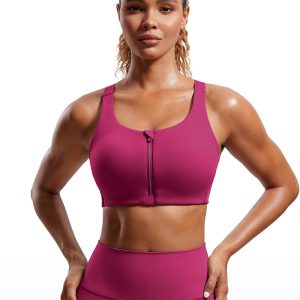 Zip Front High Impact Sports Bra
