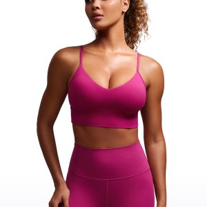 V Neck Longline Sports Bra