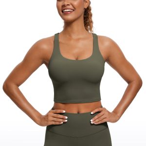 Criss Cross Back Built-in Bra Tanks