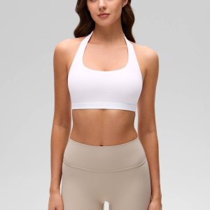 Scoop Neck Open Back Sports Bra