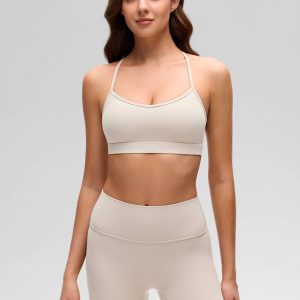 Thin Strap Cross Back Sports Bra