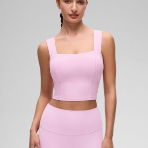Wide Straps Built In Bra Tank