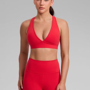 Wide Straps Cross Back Sports Bra