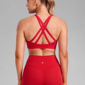 Wide Criss Cross Back Sports Bra