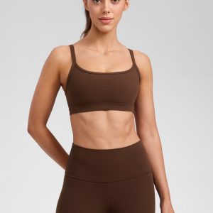 Double Lined Scoop Neck Sports Bra