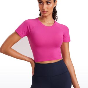 Crew Neck Cropped Short Sleeve