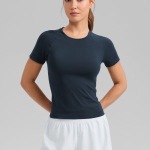 Waist Length Crewneck Short Sleeve