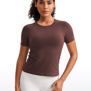 Waist Length Crewneck Short Sleeve