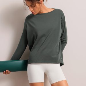 Cotton Boat Neck Long Sleeve