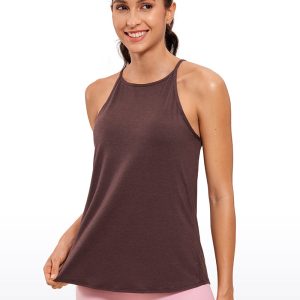 Hip Length High Neck Halter Tank
