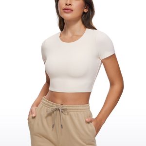 Double Lined Cropped Short Sleeve
