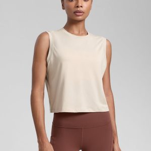 Poly Cotton-Blend Muscle Tank