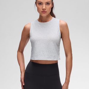 Cotton Crewneck Crop Tank
