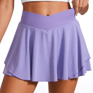 Feathery-Fit Soft Ruffle Layered Skirt 13''