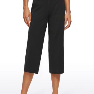 High Waist Wide Leg Pants With Pockets 23''