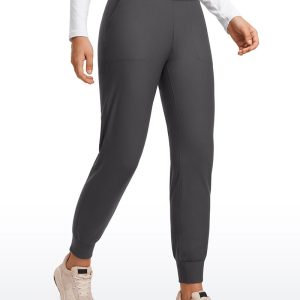 Fleece Lined Soft Workout Joggers With Pockets 27.5"