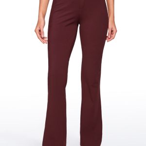 Stretch Flared Pants With Zip Pockets 31"