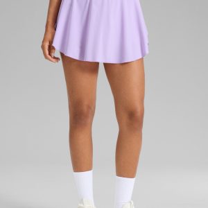 Feathery-Fit Drapey Side Slit Flowy Skirt 14''