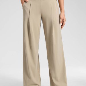Front Pleated Pocket Palazzo Pant 30"
