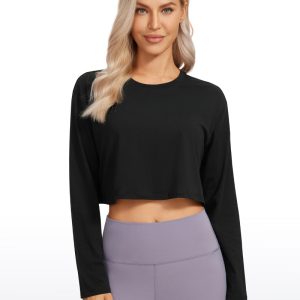 Cotton Cropped Long Sleeve