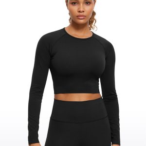 Slim Fit Cropped Long Sleeve